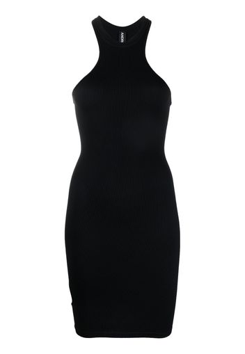 ANDREADAMO racer-neck fitted dress - Nero