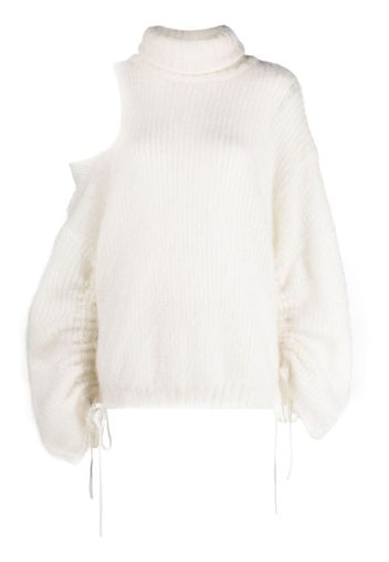 ANDREĀDAMO high-neck knitted jumper - Bianco