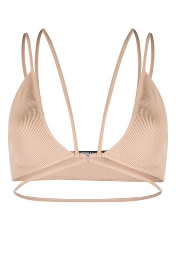 ANDREĀDAMO ribbed-knit bralette - Toni neutri