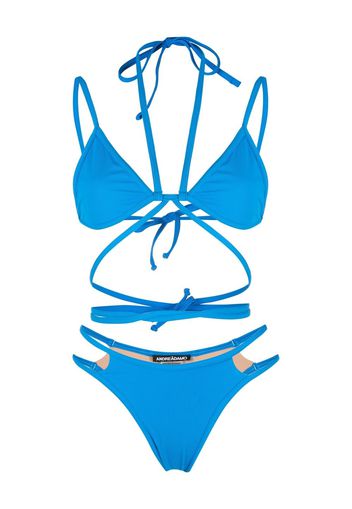 ANDREĀDAMO strappy bikini set - Blu