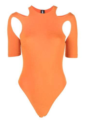 ANDREĀDAMO cut-out-detail body top - Arancione