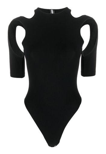 ANDREĀDAMO cut-out-detail body top - Nero