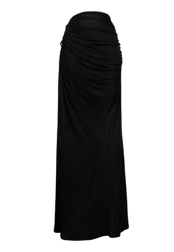 ANDREĀDAMO cut-out draped skirt - Nero