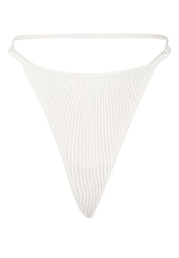 ANDREĀDAMO strap-detailing ribbed thongs - Bianco