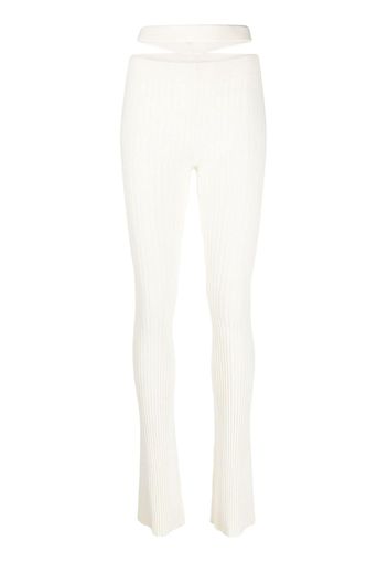 ANDREĀDAMO high-waisted cut-out detail trousers - Toni neutri