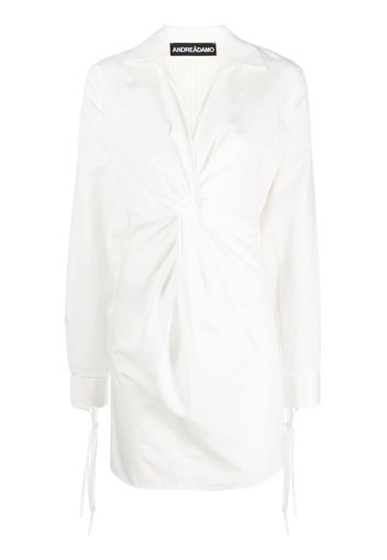 ANDREĀDAMO long-sleeve shirt dress - Bianco