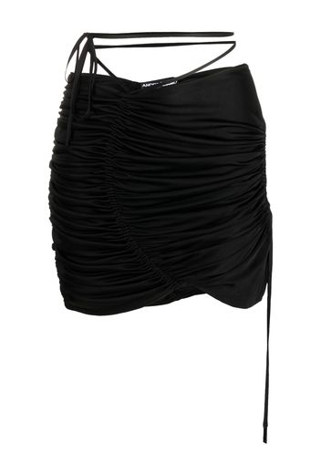 ANDREĀDAMO cut-out detail asymmetric skirt - Nero