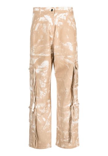 ANDREĀDAMO faded-print cargo trousers - Toni neutri