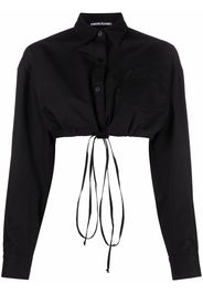 ANDREADAMO cropped cotton shirt - Nero