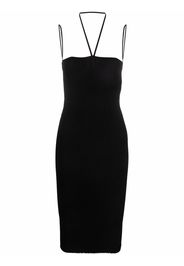 ANDREADAMO cut-out halterneck midi dress - Nero