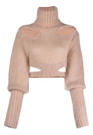 ANDREĀDAMO cut-out cropped jumper - Rosa