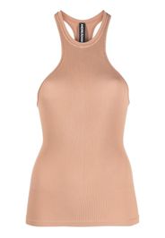 ANDREĀDAMO fine-ribbed halterneck tank top - Toni neutri