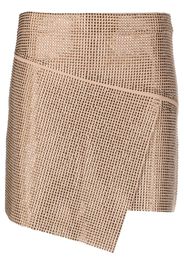 ANDREĀDAMO crystal-embellished asymmetric wrap skirt - Toni neutri