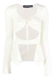 ANDREĀDAMO asymmetric cut-out top - Toni neutri