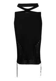 ANDREĀDAMO ribbed-knit pencil skirt - Nero