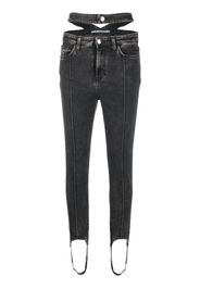 ANDREĀDAMO stirrup-cuff skinny jeans - Nero