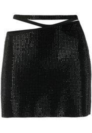 ANDREĀDAMO rhinestone-embellished miniskirt - Nero