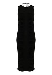 ANDREĀDAMO Abito Xray midi a coste - Nero