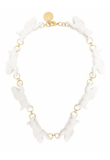 Andres Gallardo running rabbit necklace - Bianco