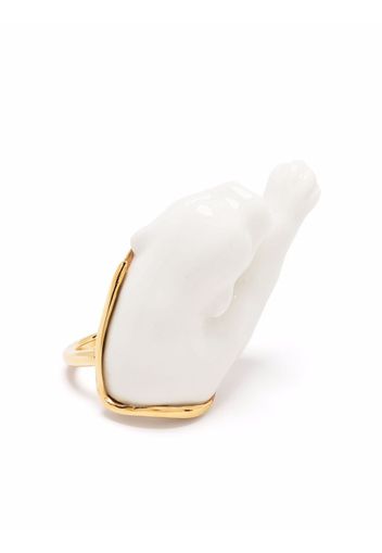 Andres Gallardo broken panther ring - Bianco