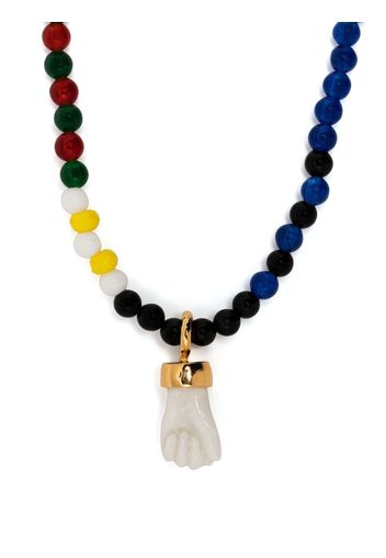 Andres Gallardo mini-fist bead necklace - Rosso