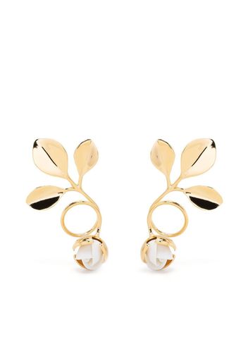 Andres Gallardo twisted floral ear cuff - Oro