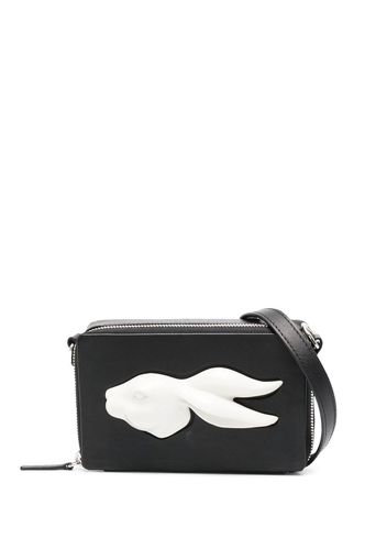 Andres Gallardo graphic-print leather shoulder bag - Nero