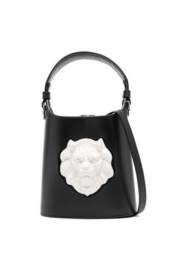 Andres Gallardo plaque-detail leather shoulder bag - Nero