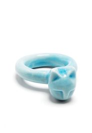 Andres Gallardo porcelain kitty ring - Blu