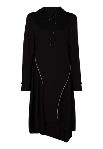 Hooded Asymmetric Hem Dress