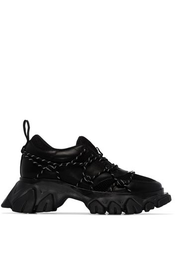 Black Dragon Teeth leather sneakers