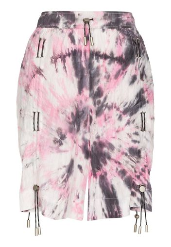 Angel Chen ANGEL CHEN PINK DRAWSTRING TIE-DYED SHRT - Rosa