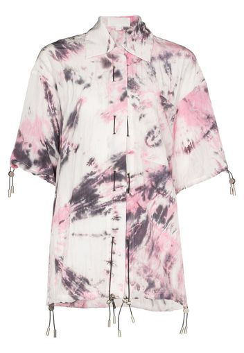 Angel Chen Camicia con fantasia tie dye - Rosa