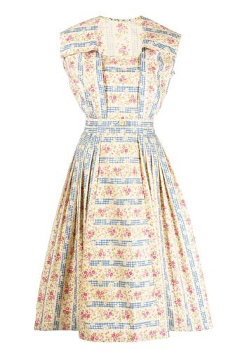 A.N.G.E.L.O. Vintage Cult Vestito midi svasato a fiori - Giallo