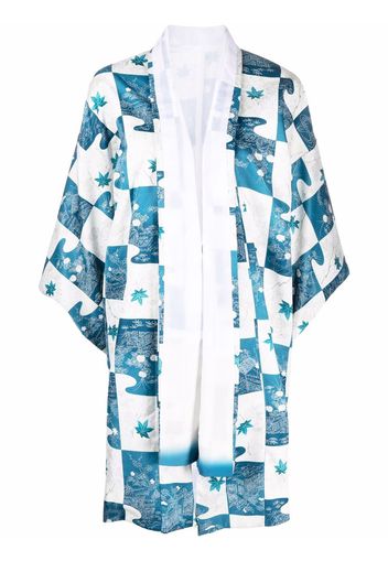 A.N.G.E.L.O. Vintage Cult Kimono con design patchwork anni '70 - Blu