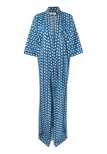 A.N.G.E.L.O. Vintage Cult Kimono con stampa anni '70 - Blu