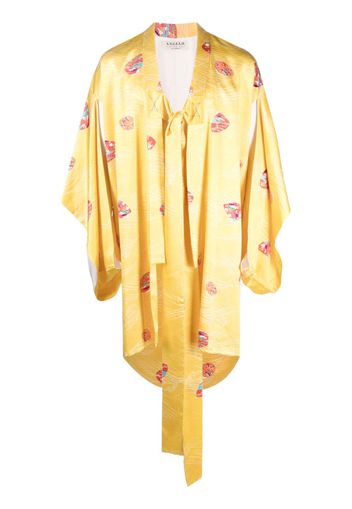 A.N.G.E.L.O. Vintage Cult Cappotto midi con stampa anni '90 - Giallo