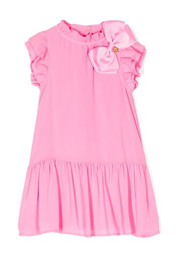 Angel's Face bow-detail ruffled dress - Rosa