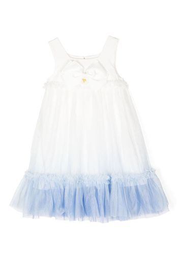 Angel's Face contrasting-panel tulle dress - Blu