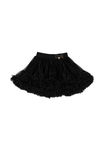 Angel's Face bow-detail flared tutu skirt - Nero