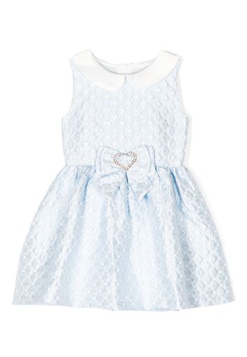 Angel's Face jacquard-patterned bow-detail dress - Blu