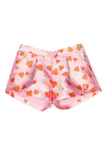 Angel's Face strawberry-print shorts - Rosa