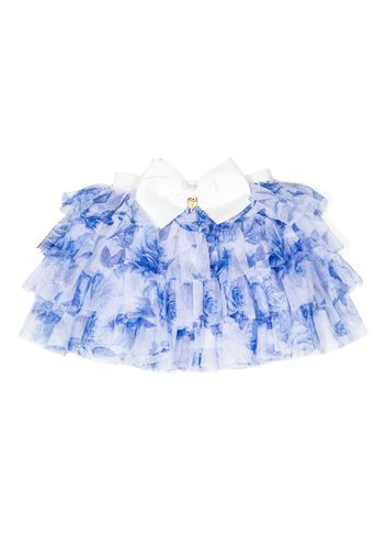 Angel's Face Abbie floral-print tutu skirt - Blu