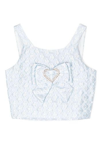 Angel's Face Adeana clover-jacquard top - Blu