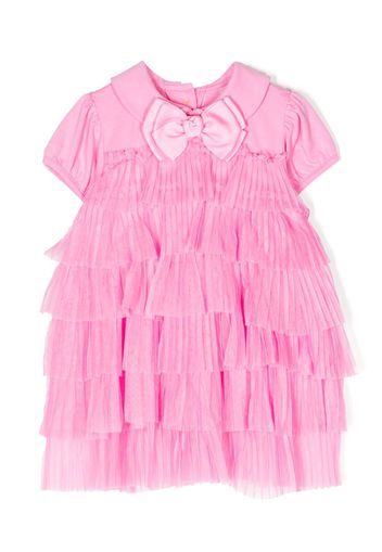 Angel's Face Tallulah bow-detail pleated dress - Rosa