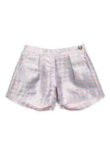 Angel's Face houndstooth-print metallic shorts - Rosa