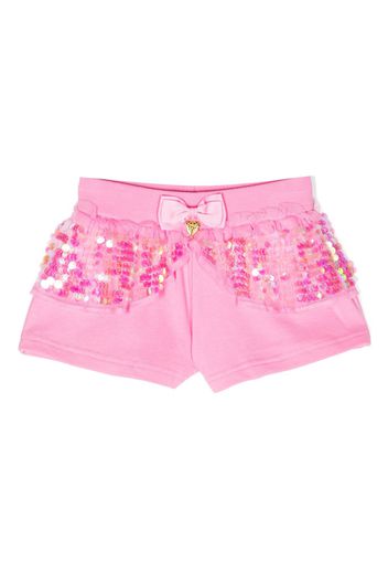 Angel's Face sequin-embellished cotton shorts - Rosa