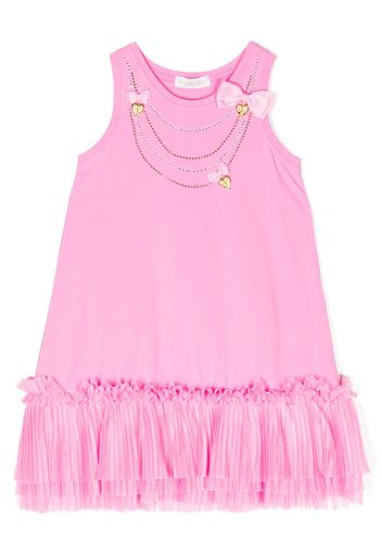 Angel's Face Texas Necklace pleat-detail dress - Rosa