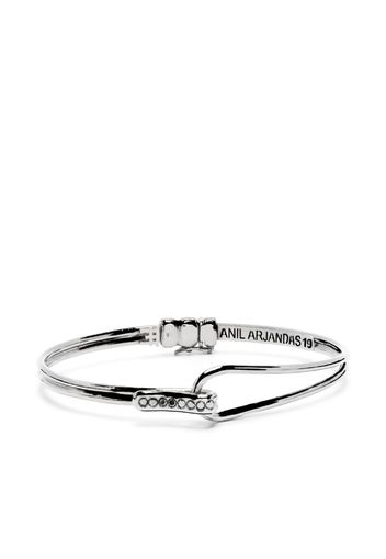 Anil Arjandas Bracciale Wristgame Knot in oro bianco 18kt con diamanti - Argento