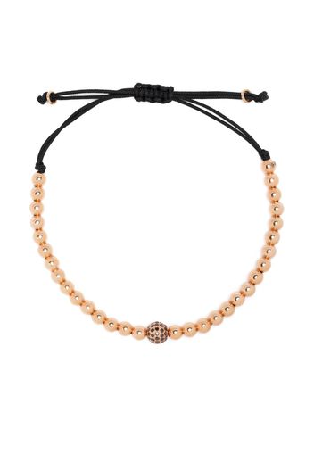 Anil Arjandas Bracciale di corda con perline in oro rosa 18kt e diamanti